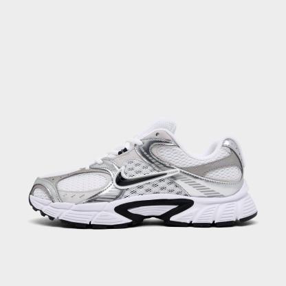 Women's Nithtke V5 RNR Casual Shoes - Part 1 - White/Vast Grey/Metallic Silver/Black - Left shoe facing left. Outside of the shoe.