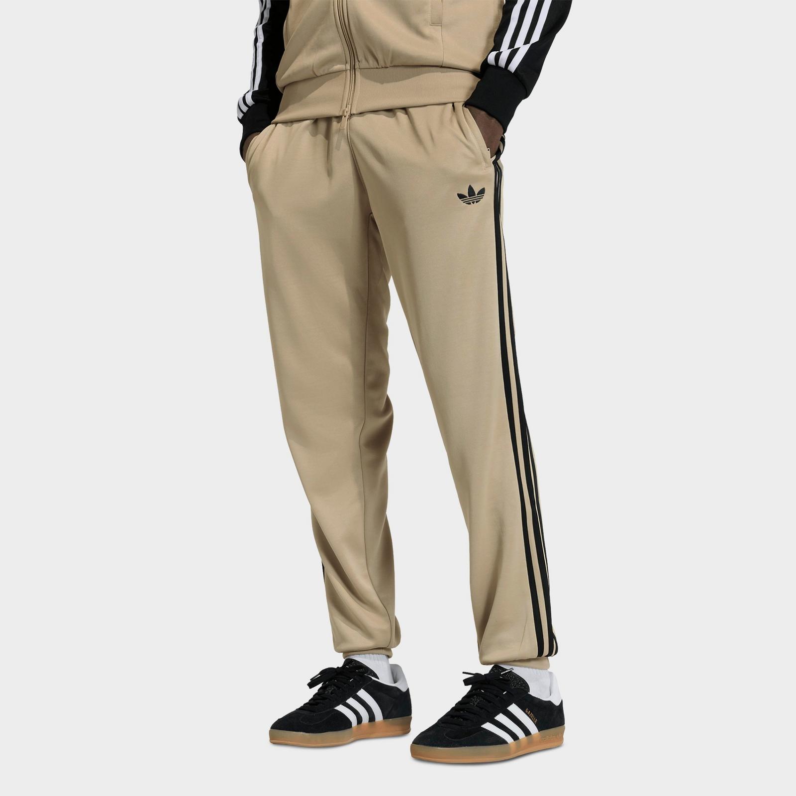 Men's adidas Originals SST Track Pants - Stone Khaki - view 1
