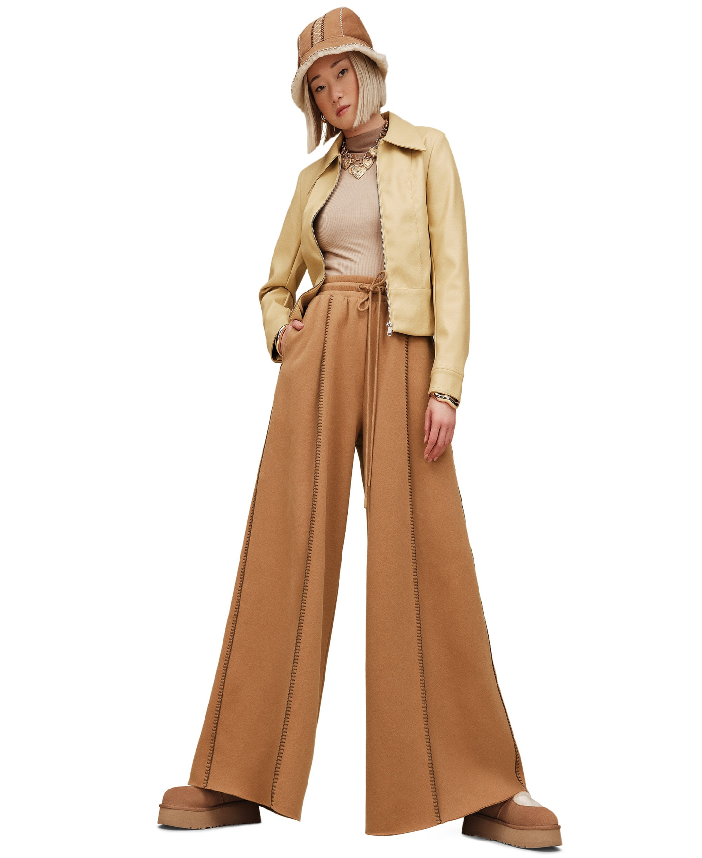 UGG Women's Classic Extra Wide-Leg Pants - Chestnut