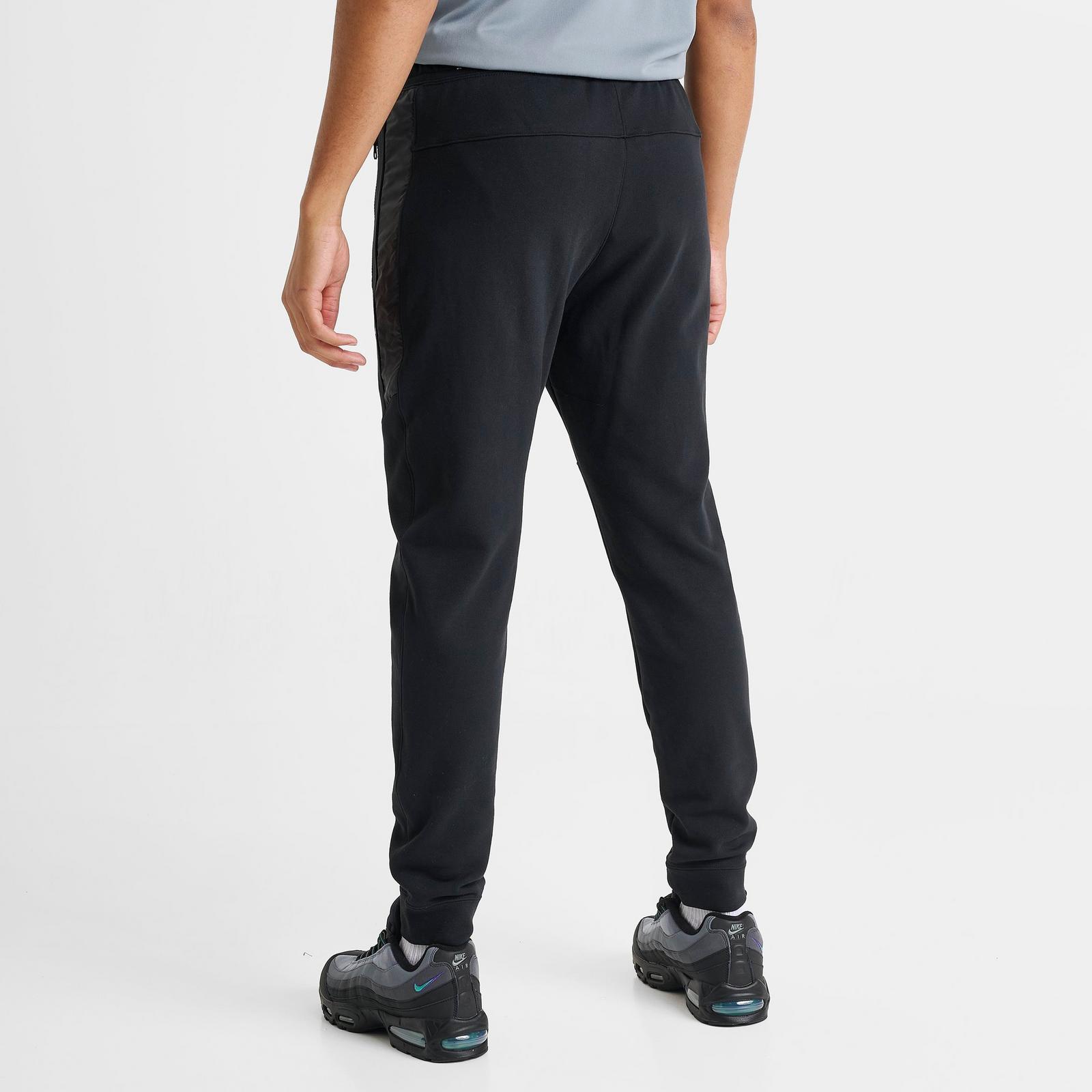 Men's Nike Sportswear Air Max French Terry Fleece Jogger Pants - Black/Black/White