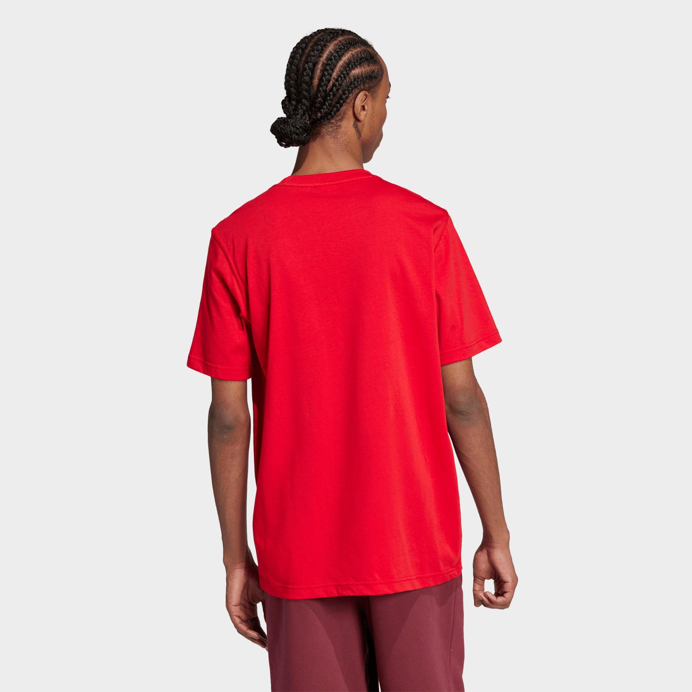 Men's adidas Originals Trefoil Essentials T-Shirt - Better Scarlet