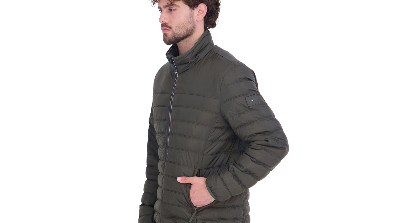 Tommy Hilfiger Men's Unhooded Packable Jacket - Olive
