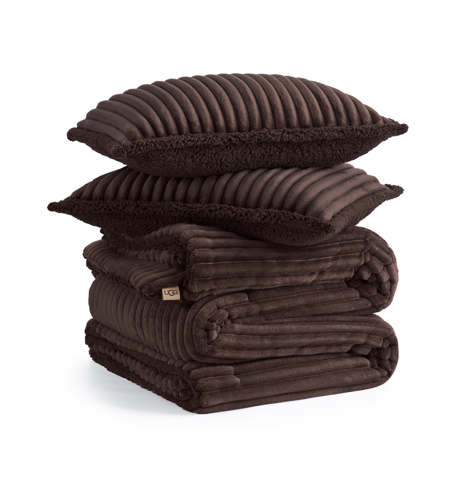 UGG® Avery Ribbed Comforter Set - Burnt Cedar