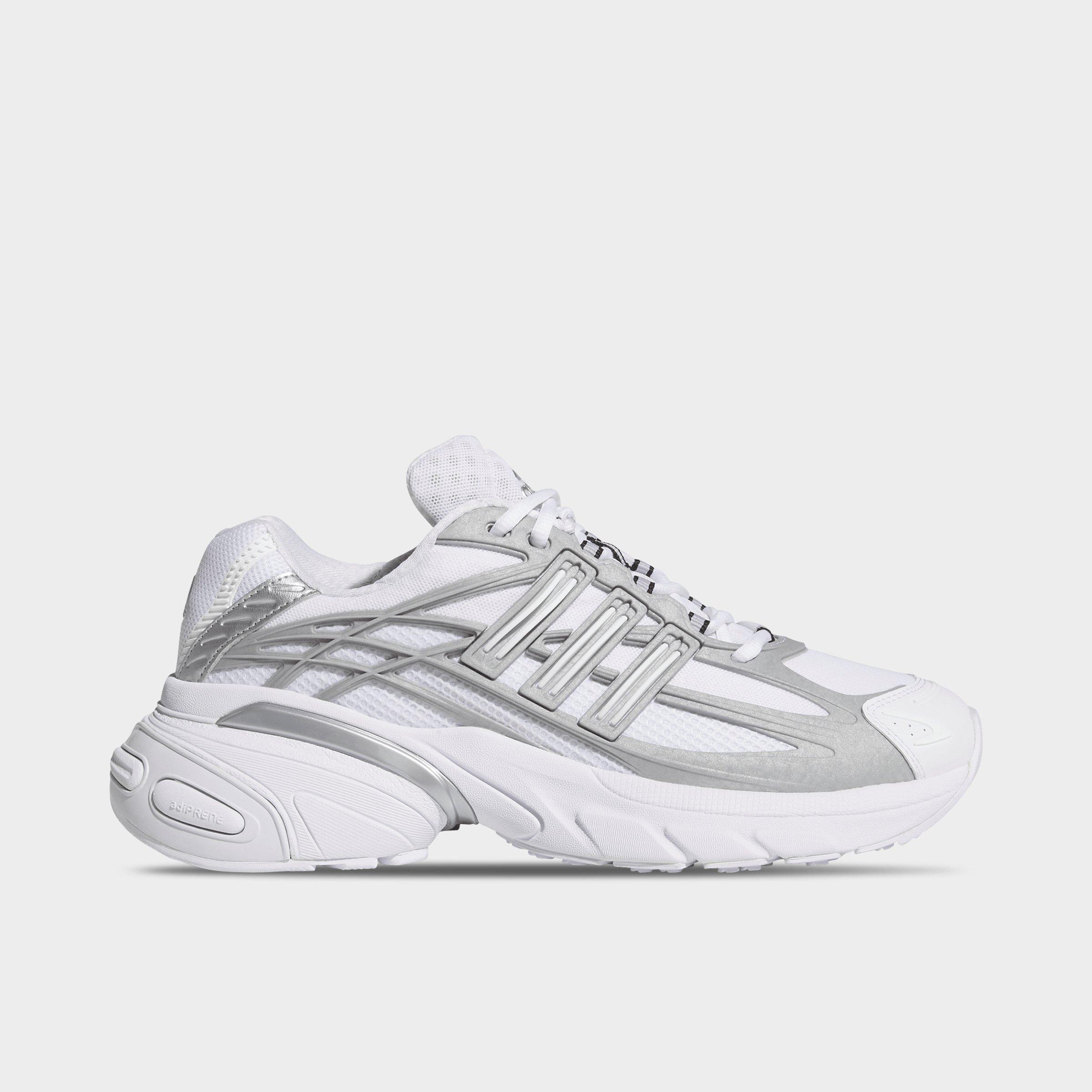 Men's adidas Adistar XLG 2.0 Casual Shoes - Part 2 - Cloud White/Silver Metallic/Silver Metallic - Left shoe facing left. Outside of the shoe.