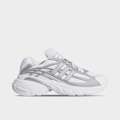 Men's adidas Adistar XLG 2.0 Casual Shoes - Part 2 - Cloud White/Silver Metallic/Silver Metallic - Left shoe facing left. Outside of the shoe.