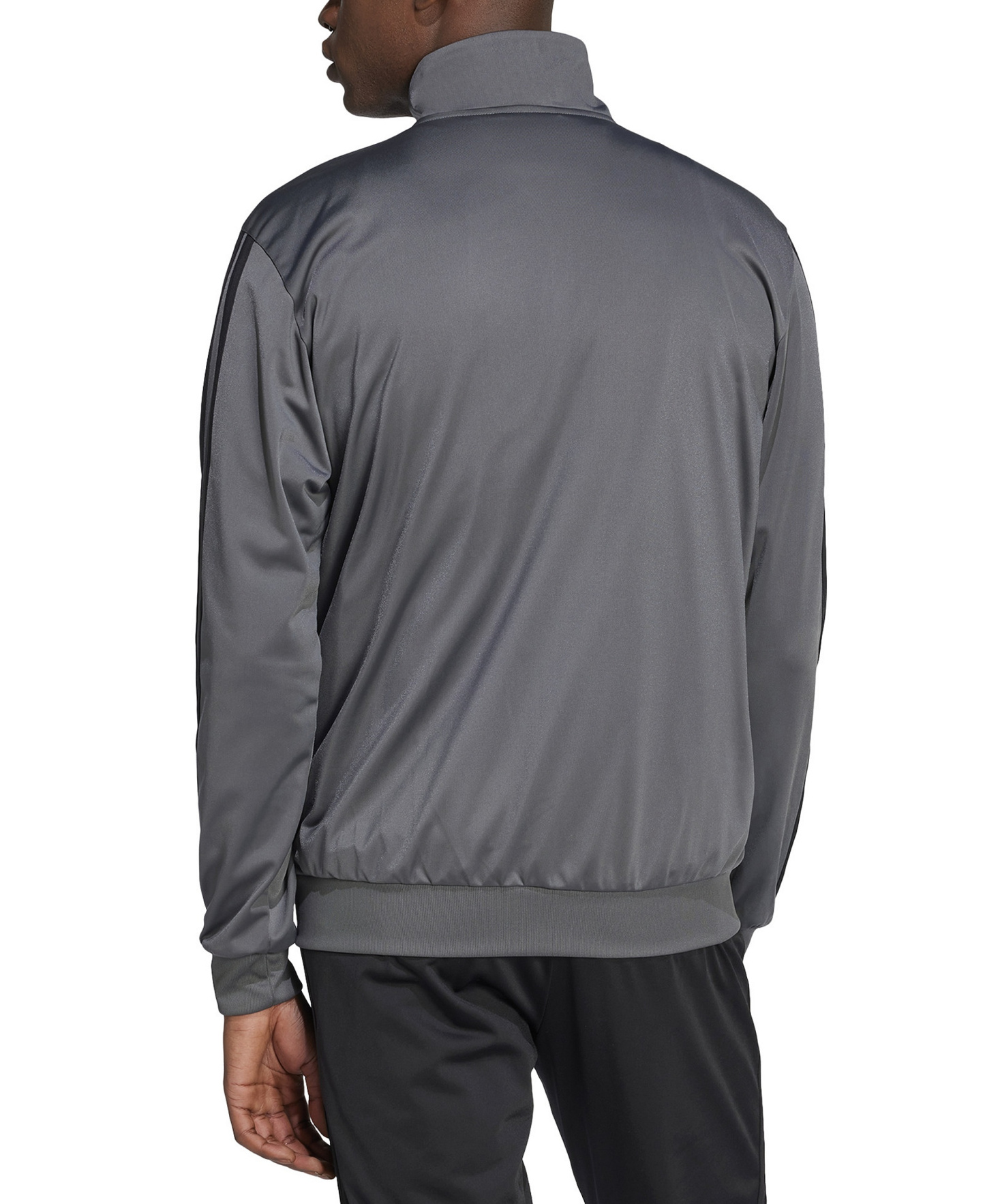 adidas Men's 3-Stripes Tricot Track Jacket - Gray