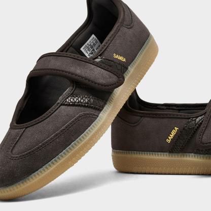 Women's adidas Originals Samba Jane Casual Shoes - Part 2 - Aurora Coffee/Aurora Coffee/Gold Metallic - Detail shot