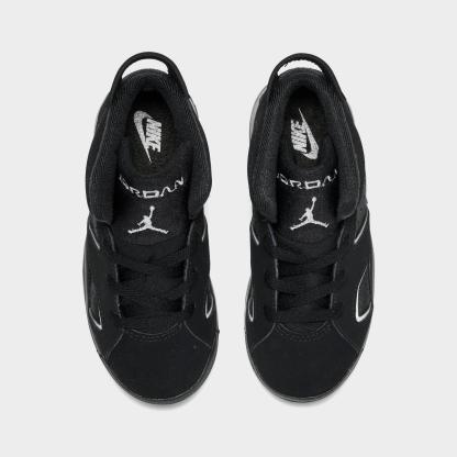Kids' Toddler Air Jordan Retro 6 Basketball Shoes - Black/Reflect Silver/Black - view 5