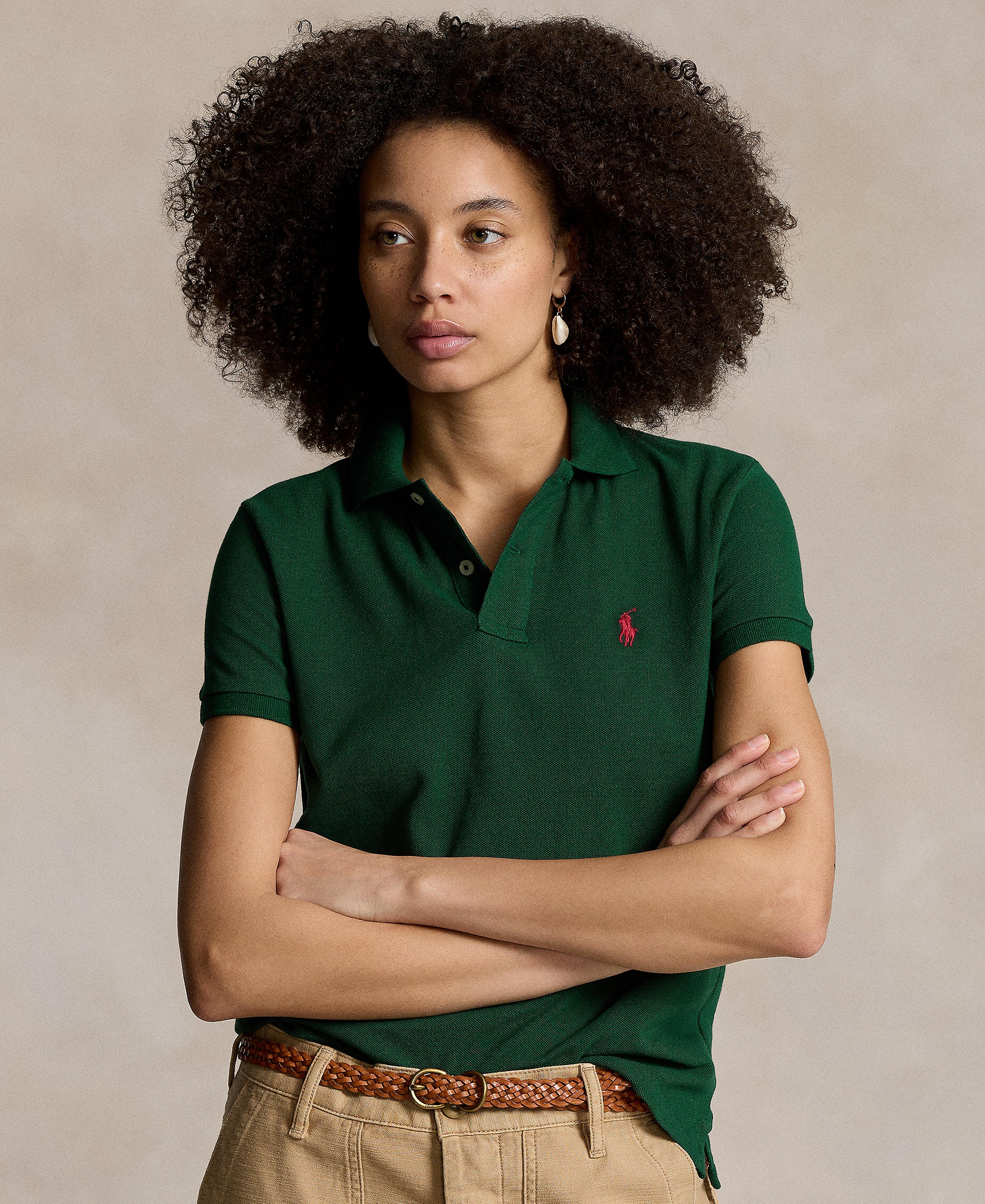 Polo Ralph Lauren Women's Classic-Fit Mesh Polo Shirt - College Green