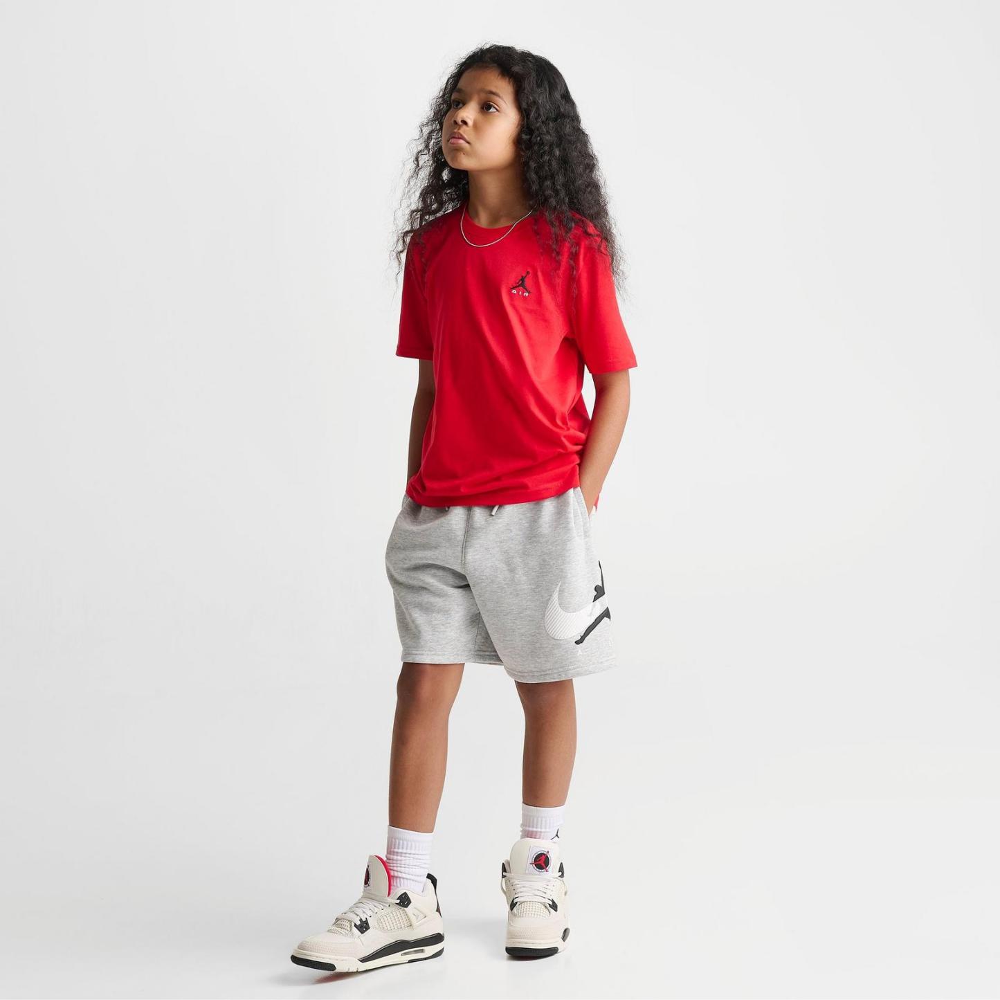 Big Kids' Jordan Brooklyn Essentials Embroidered Jumpman T-Shirt - University Red - view 2