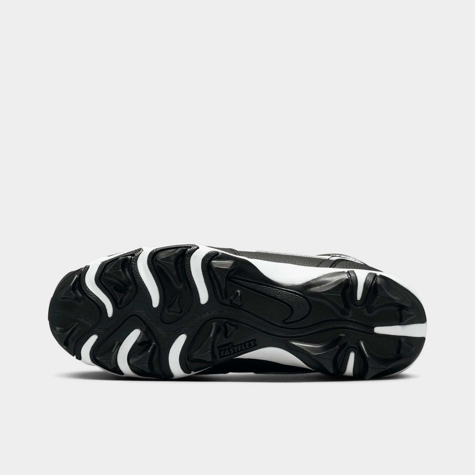 Big Kids' Air Jordan Retro 1 Mid Cleats - Black/White - view 6