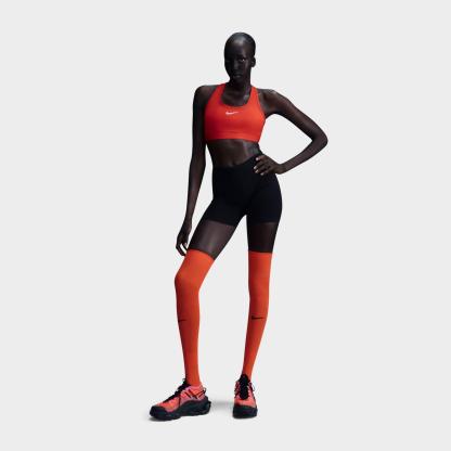 Women's Nithtke Swoosh Medium Support Sports Bra - University Red/White