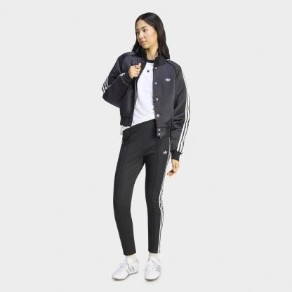 Women's adidas Originals Satin Superstar Bomber Jacket - Black/White/Grey Three
