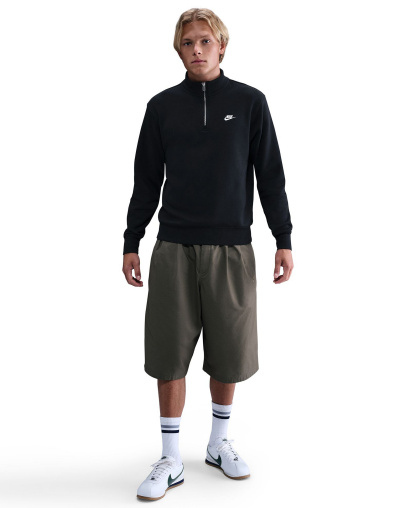 Nike Men's Sportswear Club Half-Zip Fleece Sweatshirt - Black