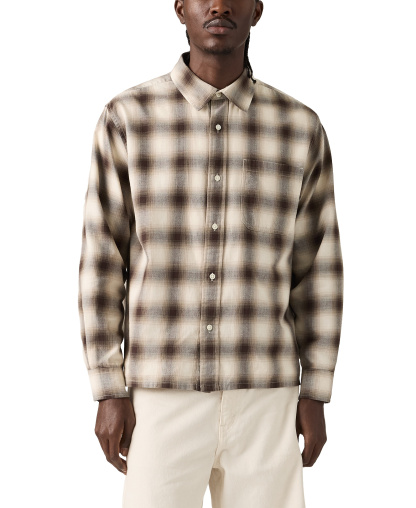 Levi's Men's Duboce Boxy Regular-Fit Overshirt - Beige/Khaki