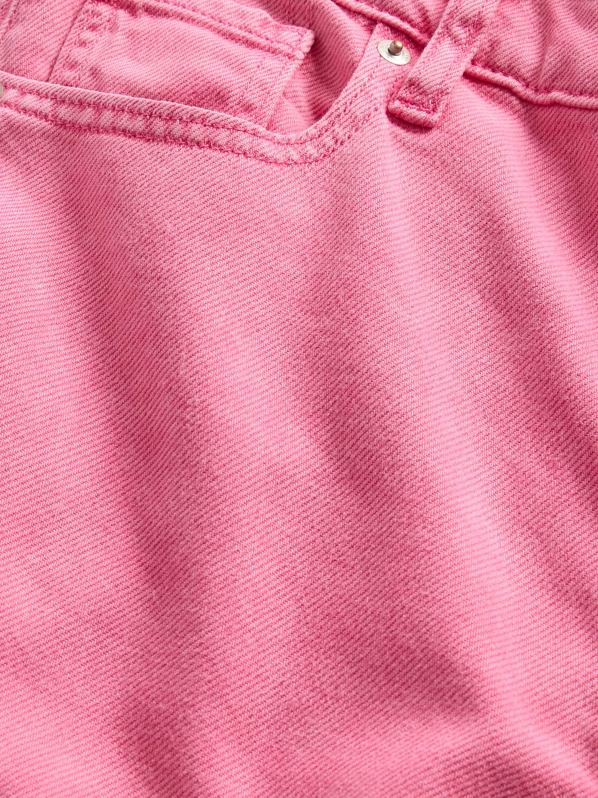 Mid Rise Denim Stripe Baggy Jeans - Sugar pink