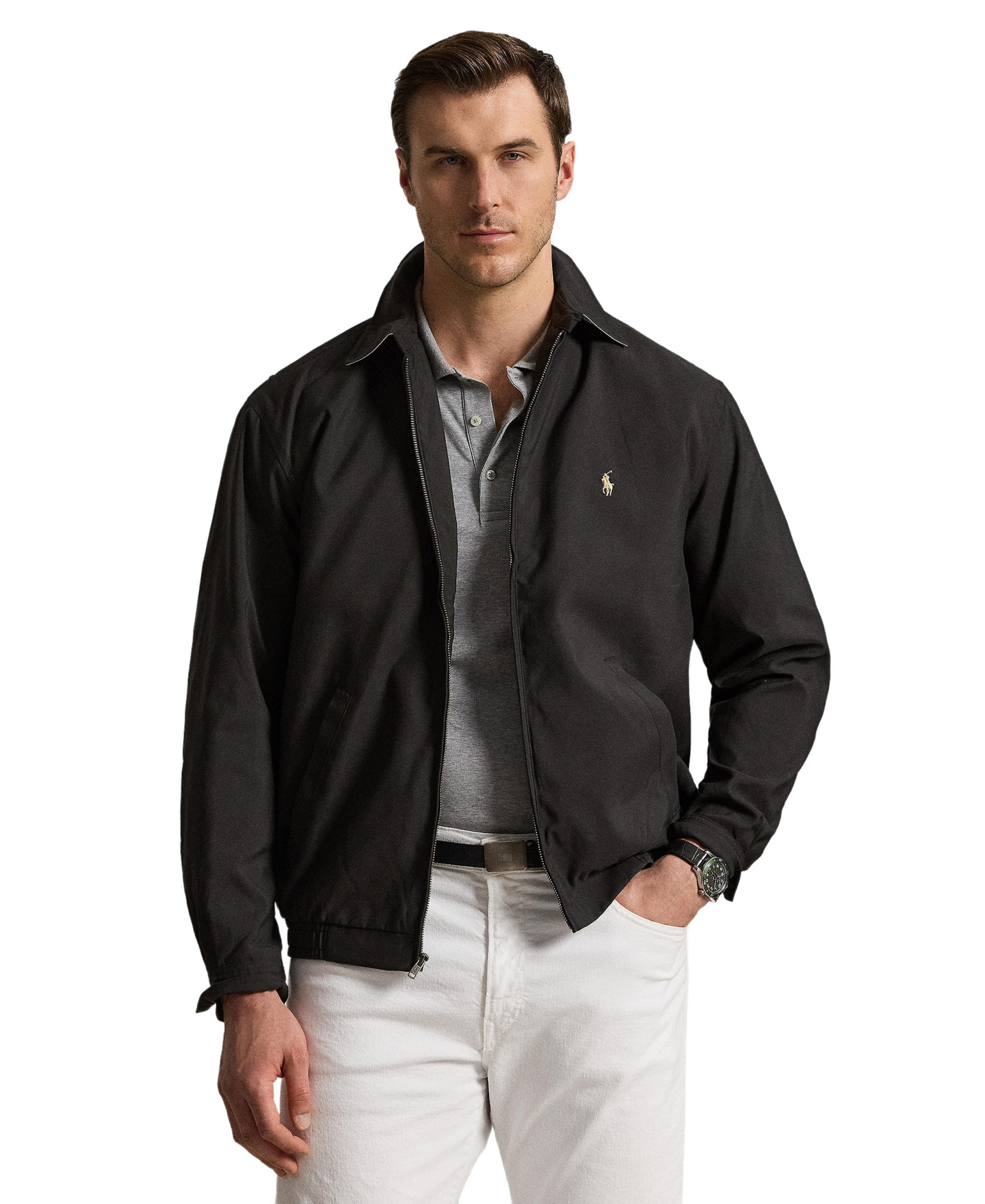 Polo Ralph Lauren Men's Big & Tall Bi-Swing Windbreaker Jackets - RL Black