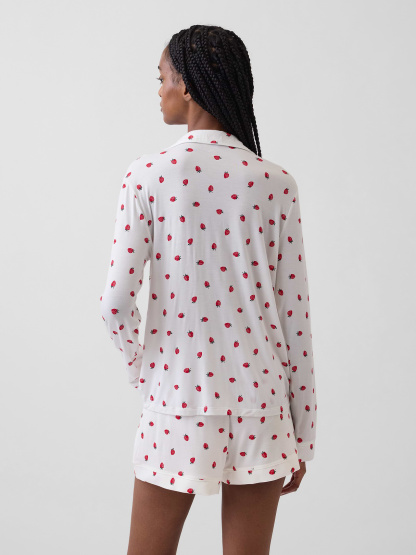 SoftMade Modal PJ Top - Red strawberry print
