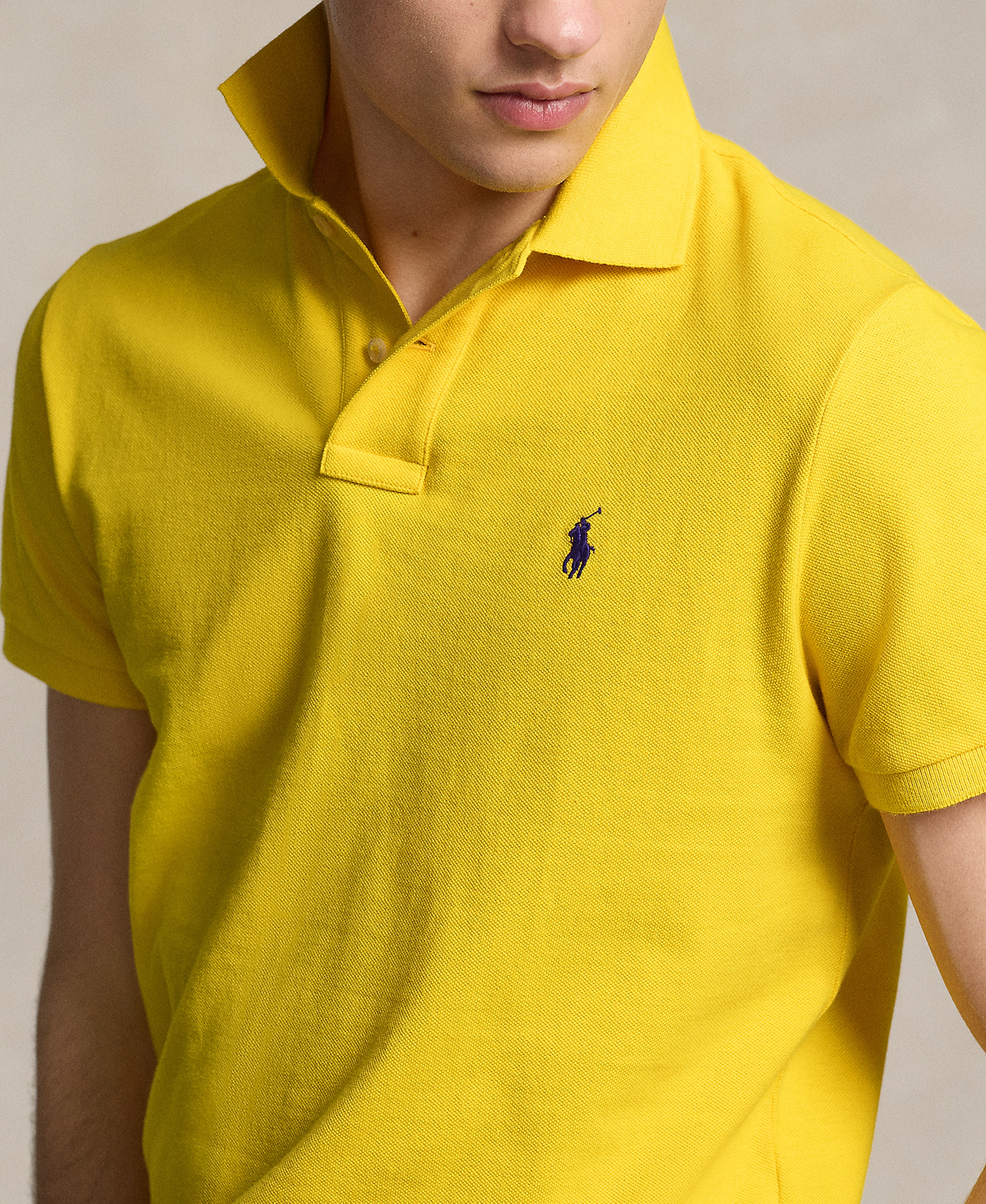 Polo Ralph Lauren Men's Classic-Fit Mesh Polo Shirt - COLLEGIATE YELLOW/C7284