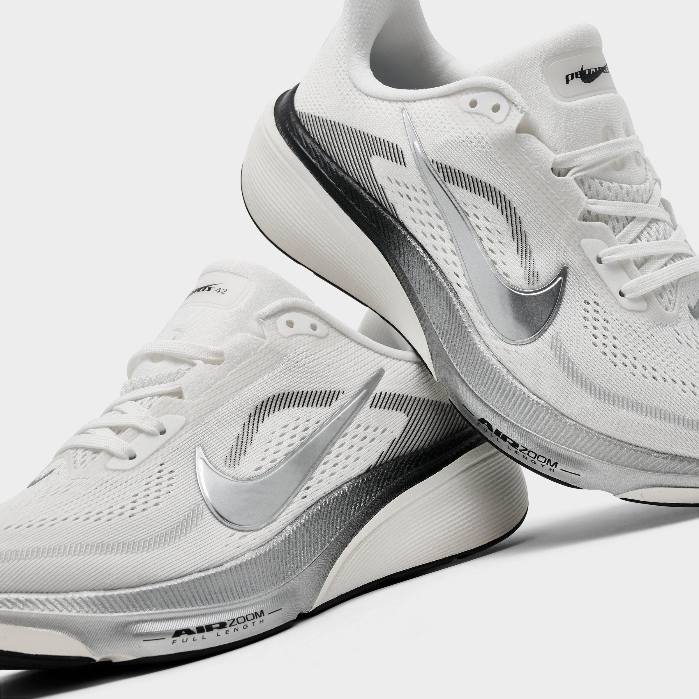 Women's Nithtke Pegasus 42 Running Shoes - Part 2 - Summit White/Metallic Silver - Detail shot