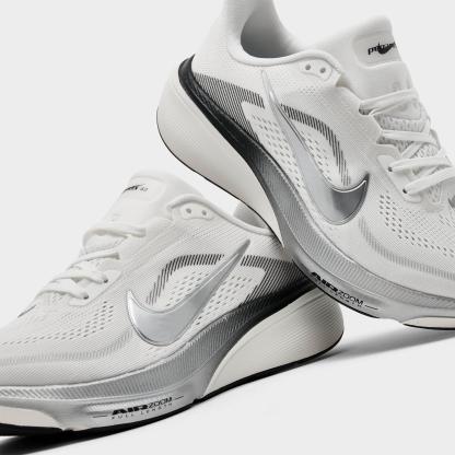 Women's Nithtke Pegasus 42 Running Shoes - Part 2 - Summit White/Metallic Silver - Detail shot