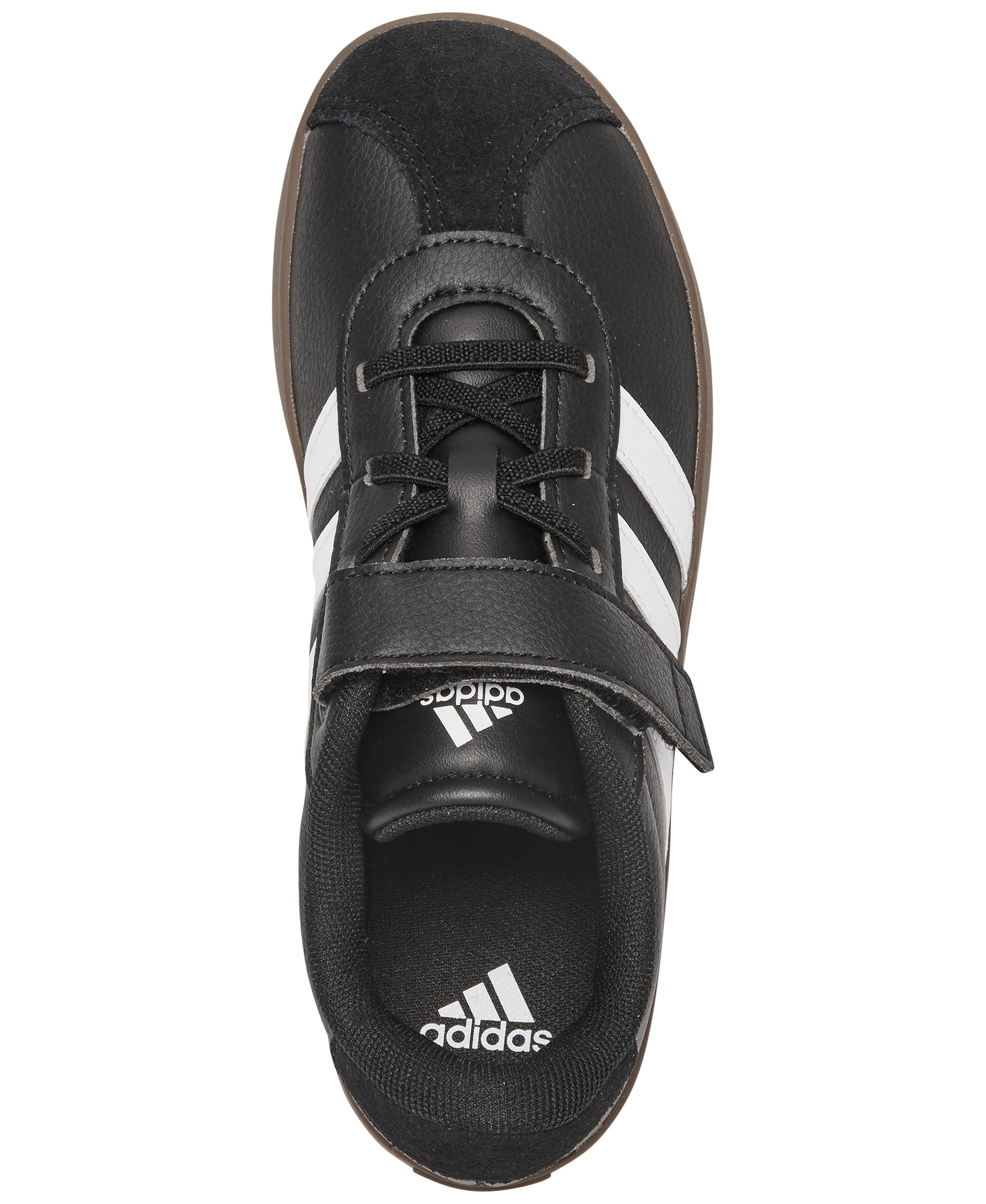 adidas Little Kids VL Court 3.0 Fastening Strap Casual Sneakers from Finish Line - Black, White
