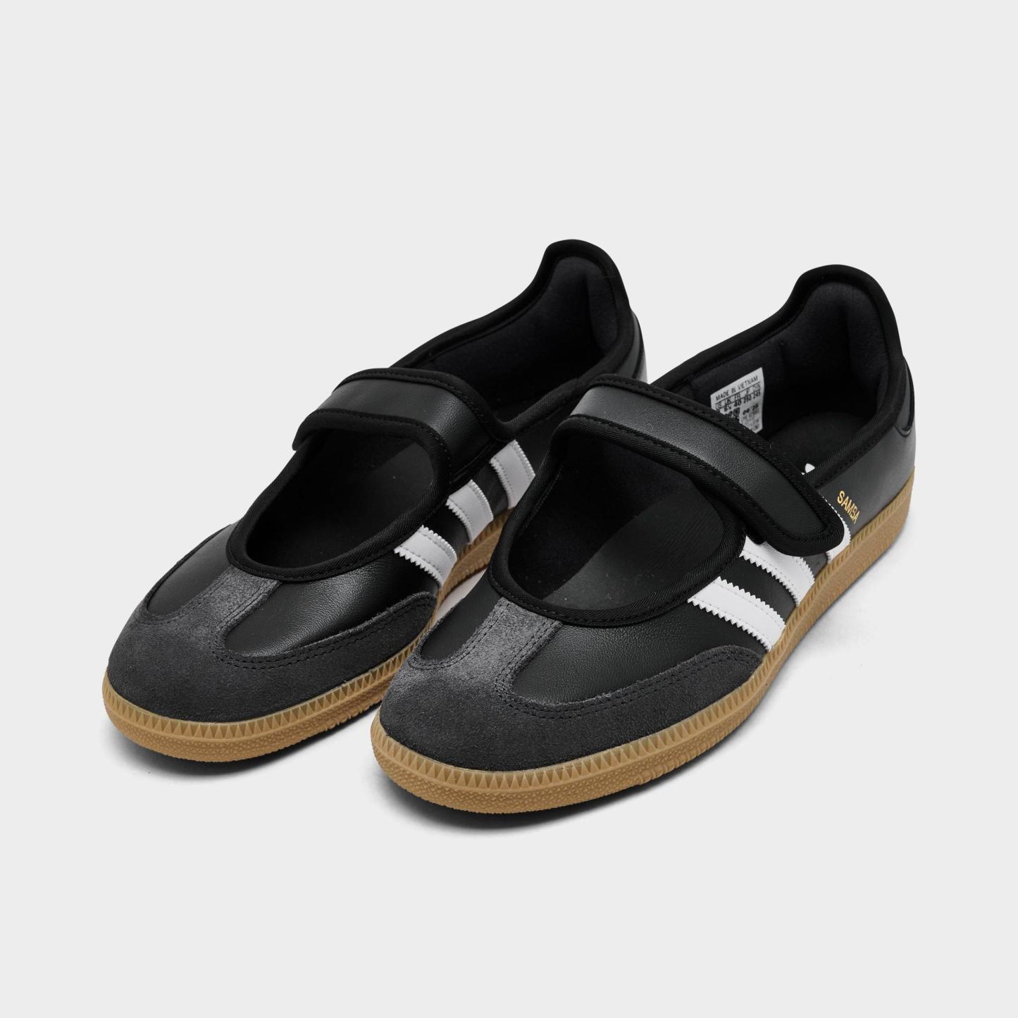 Women's adidas Originals Samba Jane Casual Shoes - Part 1 - Cloud White/Carbon/Core Black - Both shoes facing left