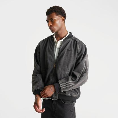 Men's adidas Originals SST Denim Full-Zip Track Top - True Black Denim