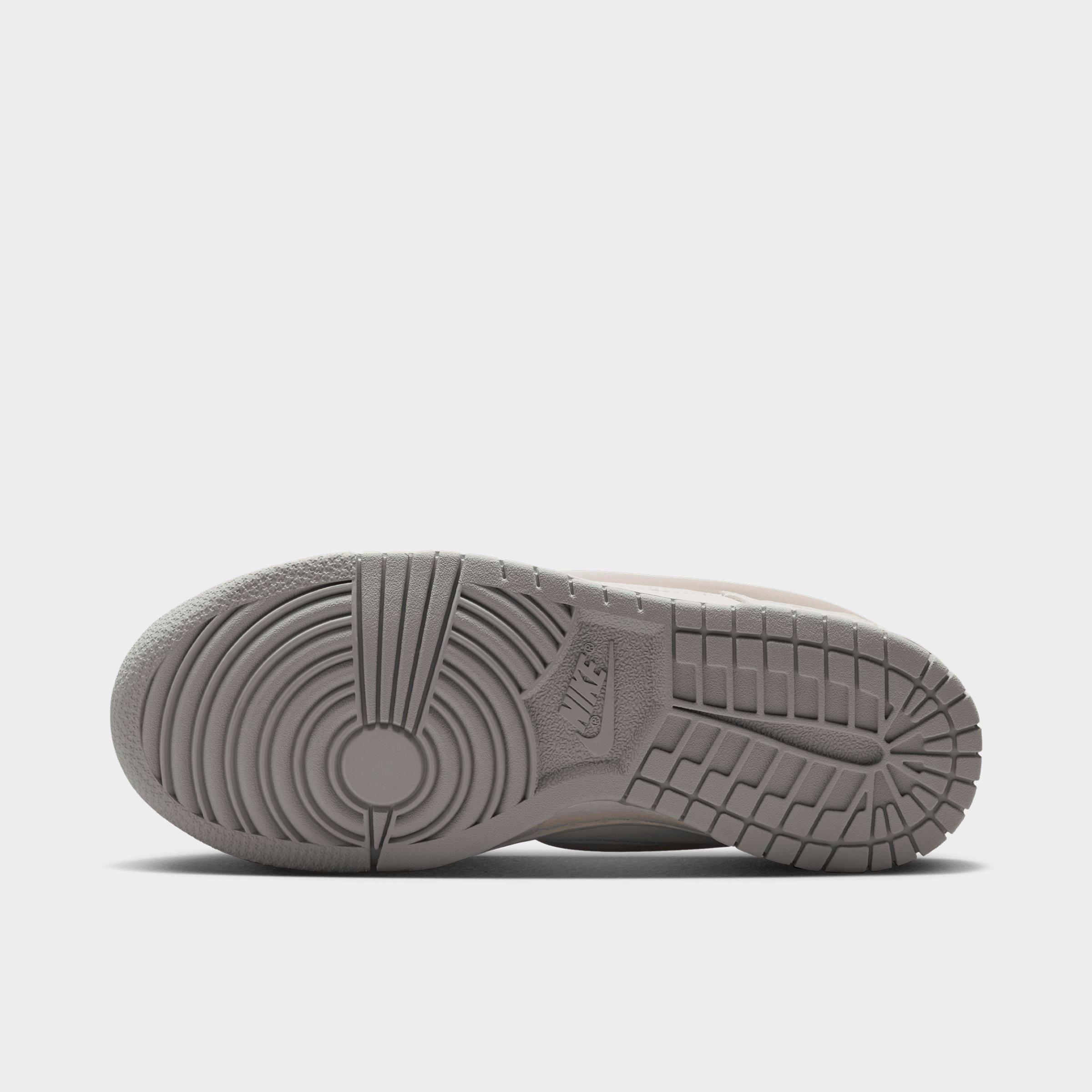 Big Kids' Nithtke Dunk Low LV8 Casual Shoes - Sail/Coconut Milk/Light Silver/Light Bone - Bottom view