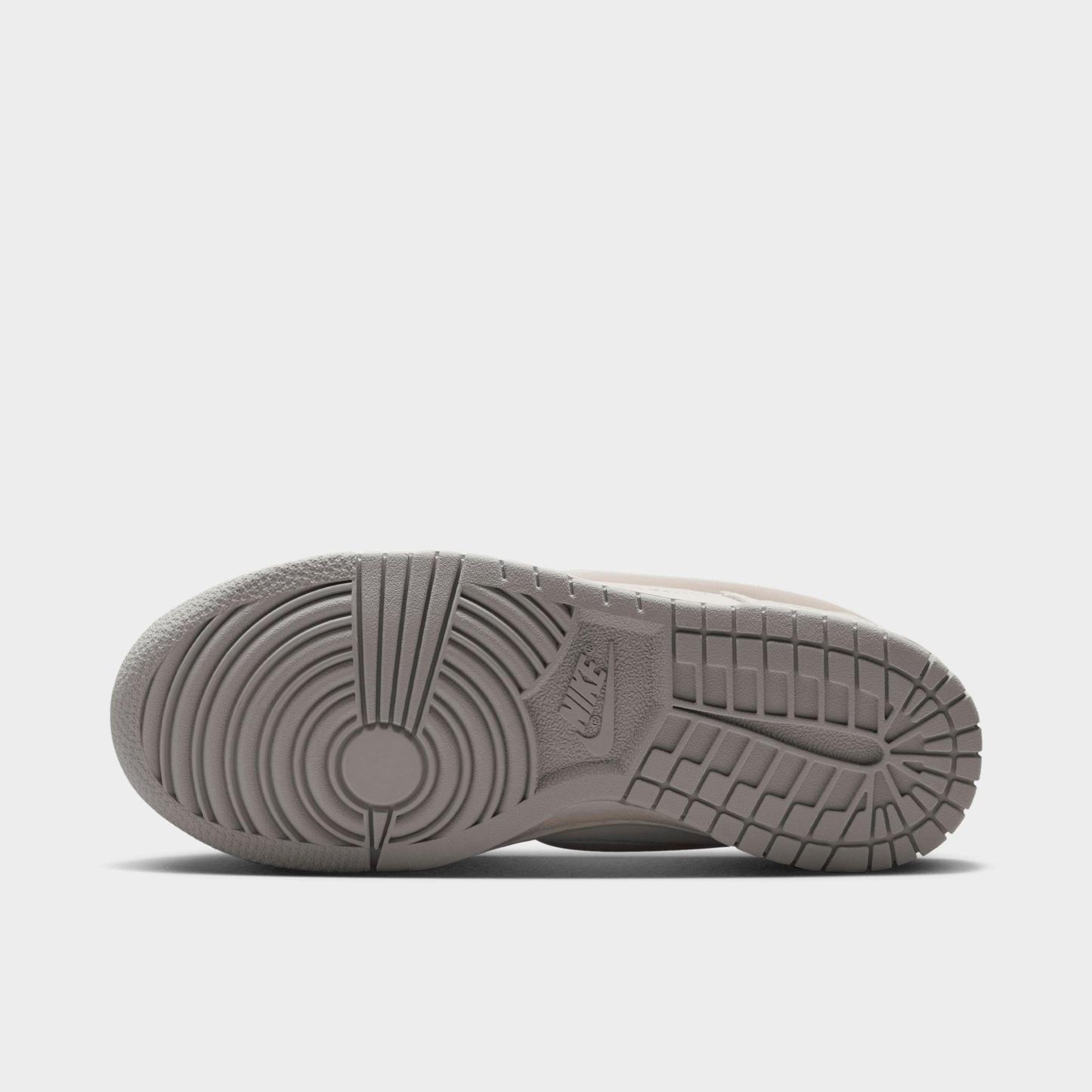 Big Kids' Nithtke Dunk Low LV8 Casual Shoes - Sail/Coconut Milk/Light Silver/Light Bone - Bottom view
