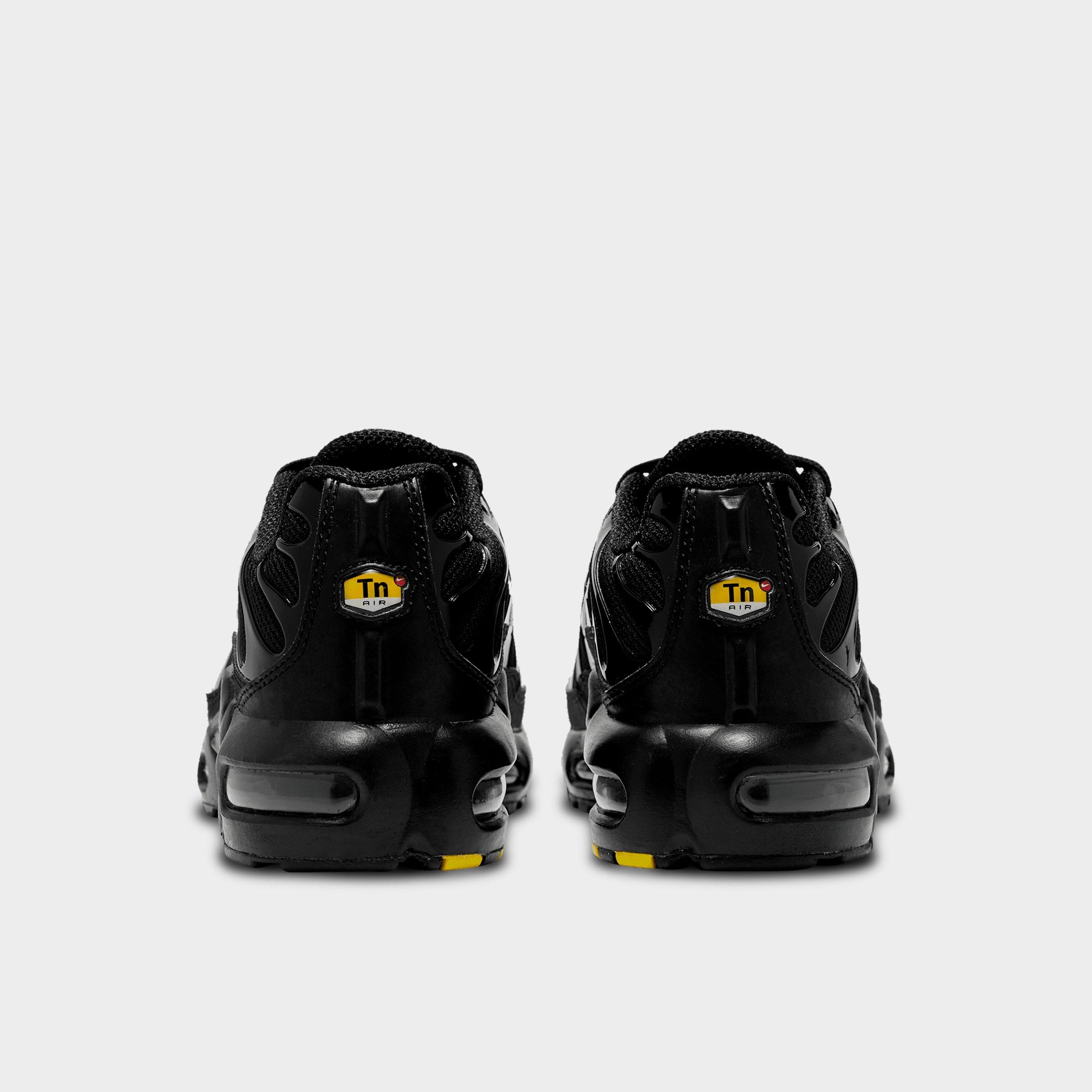 Big Kids' Nithtke Air Max Plus Casual Shoes - Black/Black/Black - Back view