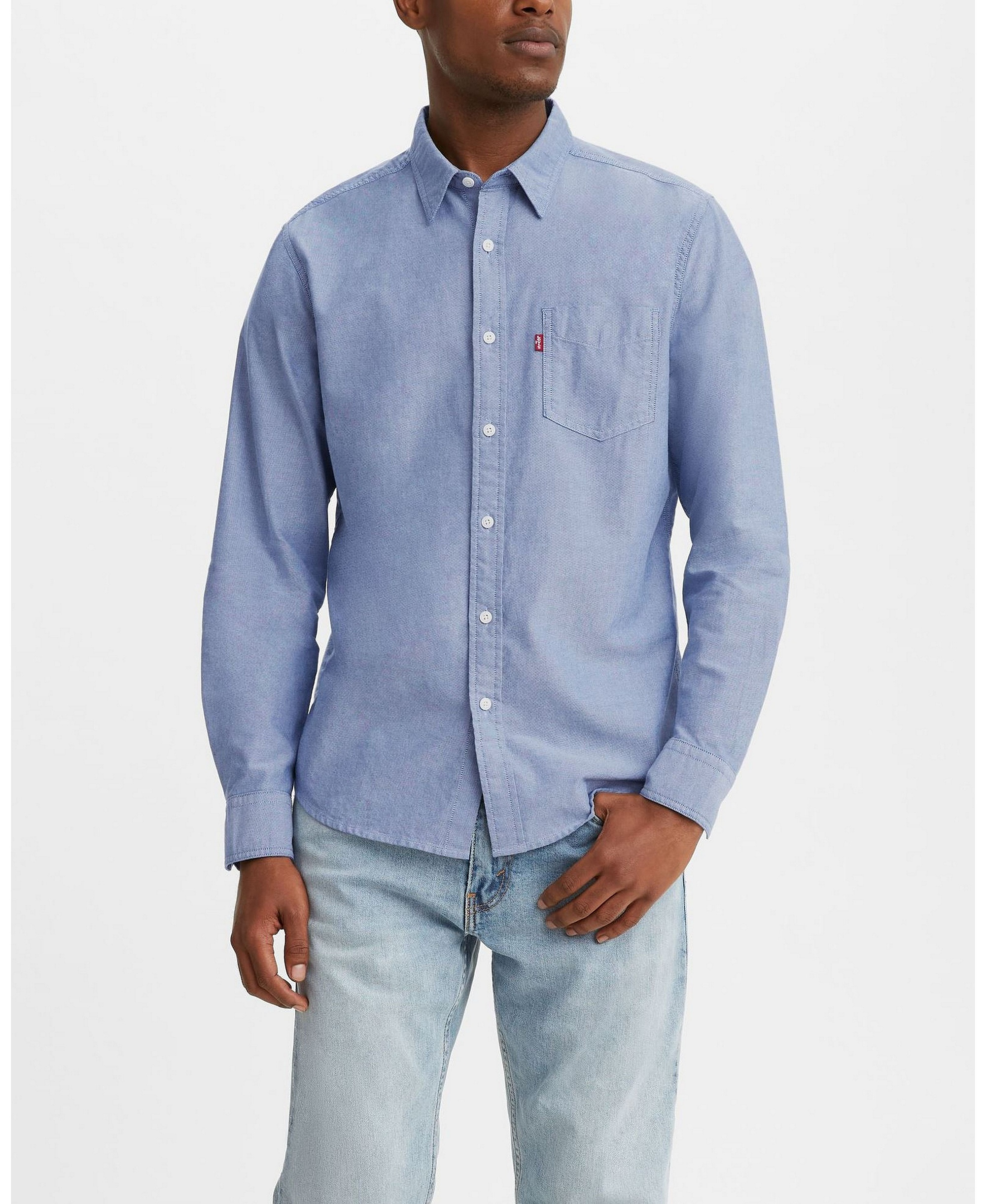 Levi's Men's Classic Pocket Regular-Fit Long-Sleeve Shirt - Navy Peony