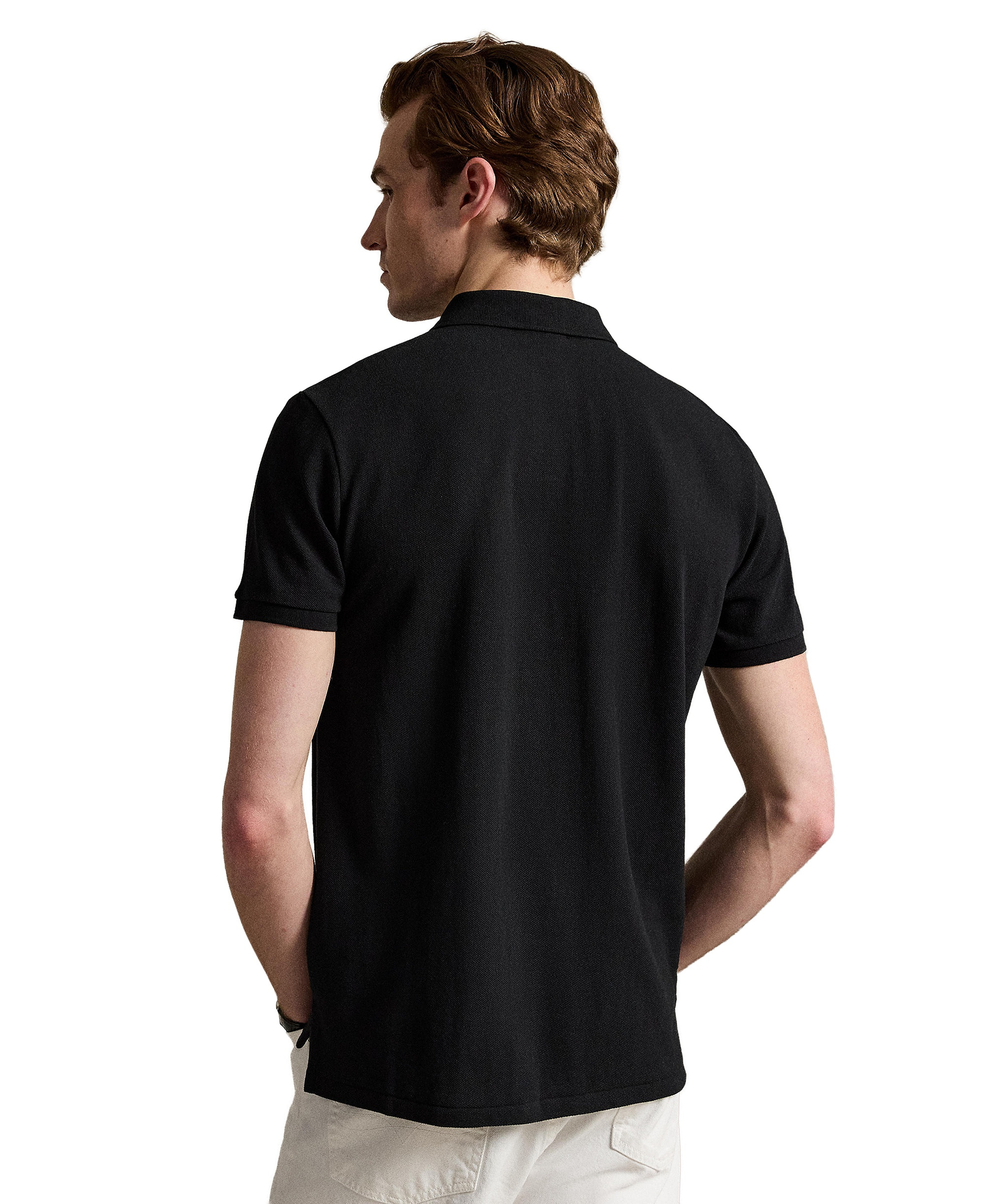 Polo Ralph Lauren Men's Custom Slim-Fit Mesh Polo Shirt - Polo Black
