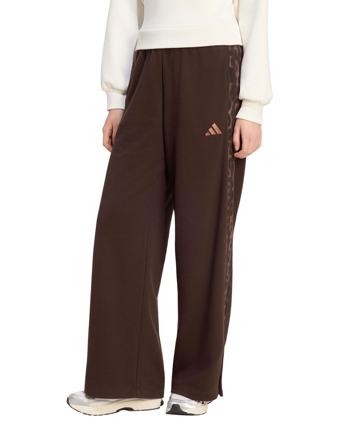 adidas Women's Seasonal Essentials Animal Print 3-Stripes Pants - Aurora Coffee/ Multicolor