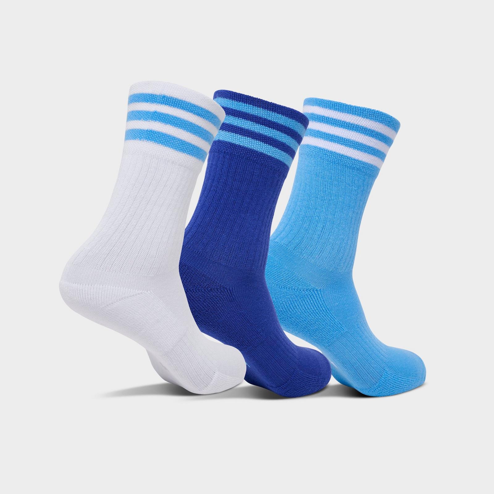 adidas Originals U Argentina Roller Crew Socks (3-Pack) - Blue Burst/White/Blue - view 2