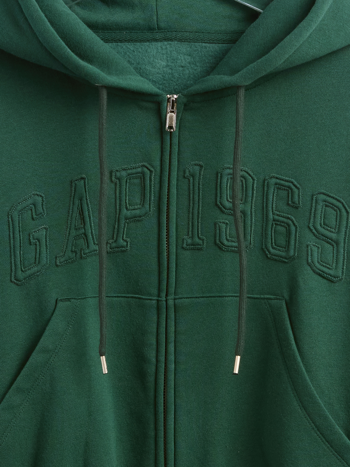 VintageSoft Wedge Zip Hoodie - Deep hunter green