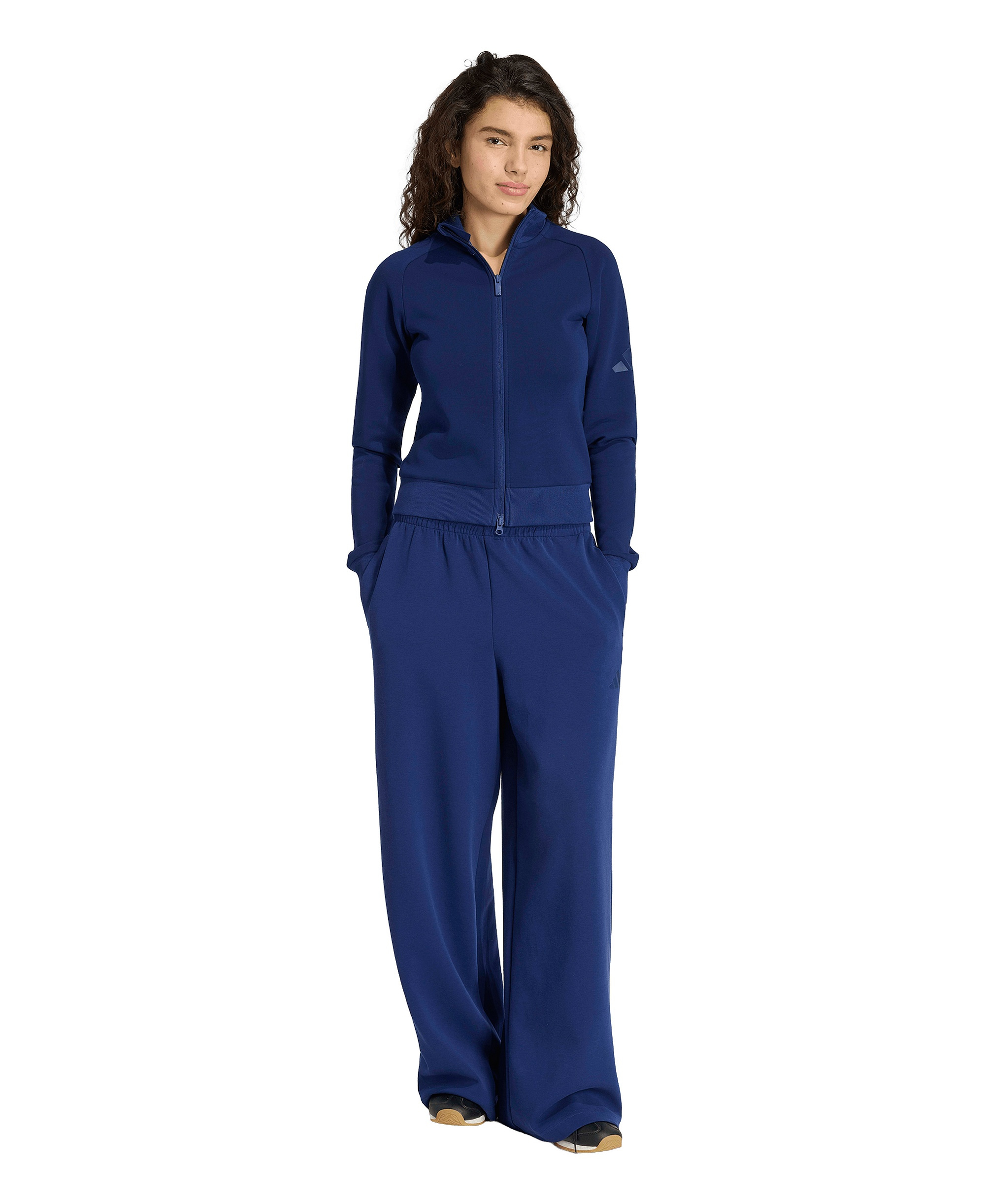 adidas Women's Straight Soft Lux Sportswear Pants - Dark Blue