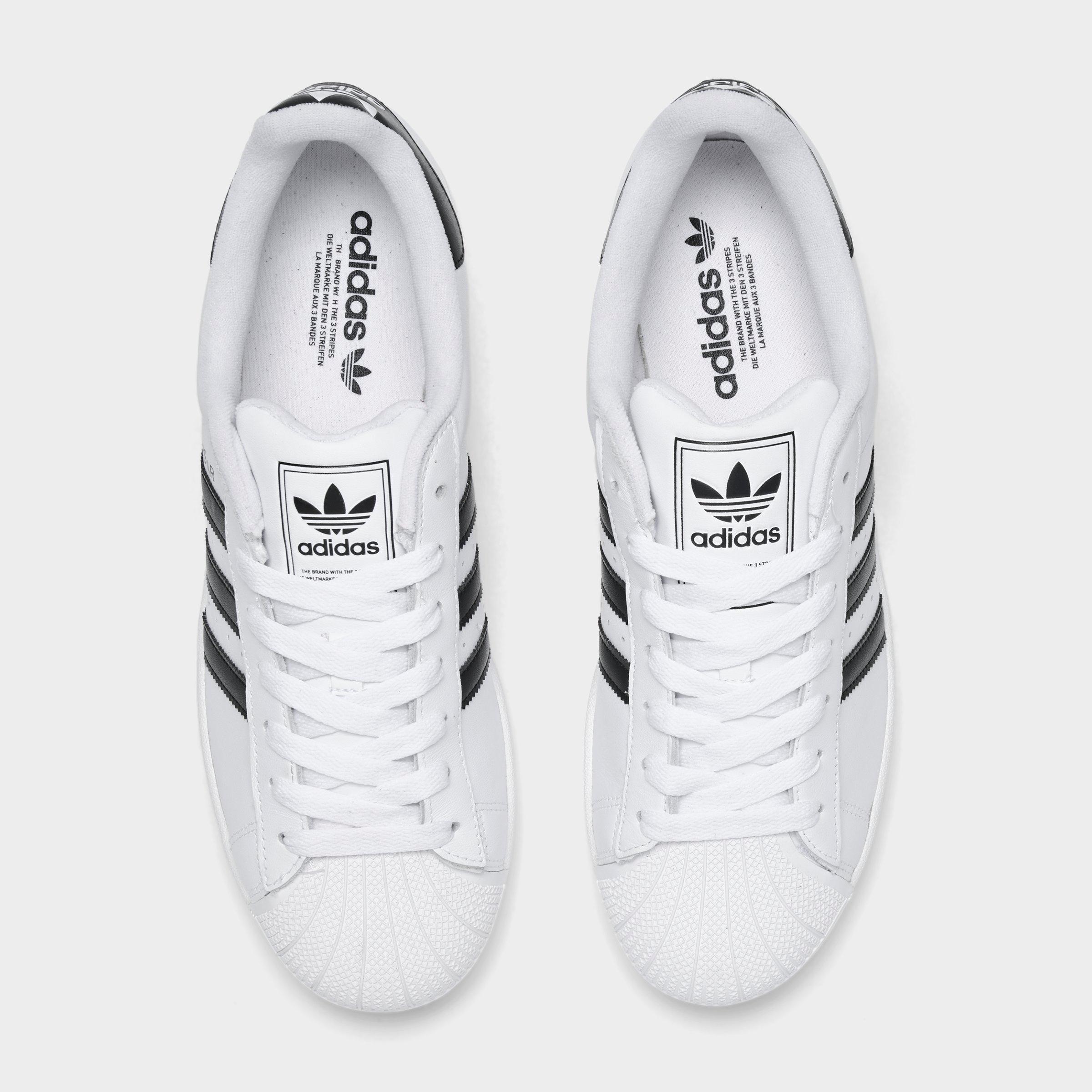 Men's adidas Originals Superstar II Casual Shoes - Part 2 - White/Black/White - Top view