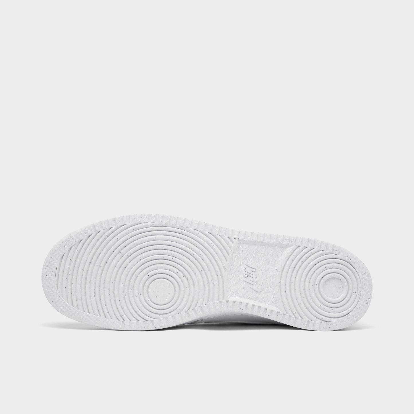 Men's Nithtke Court Vision Low Next Nature Casual Shoes - White/White/White - Bottom view