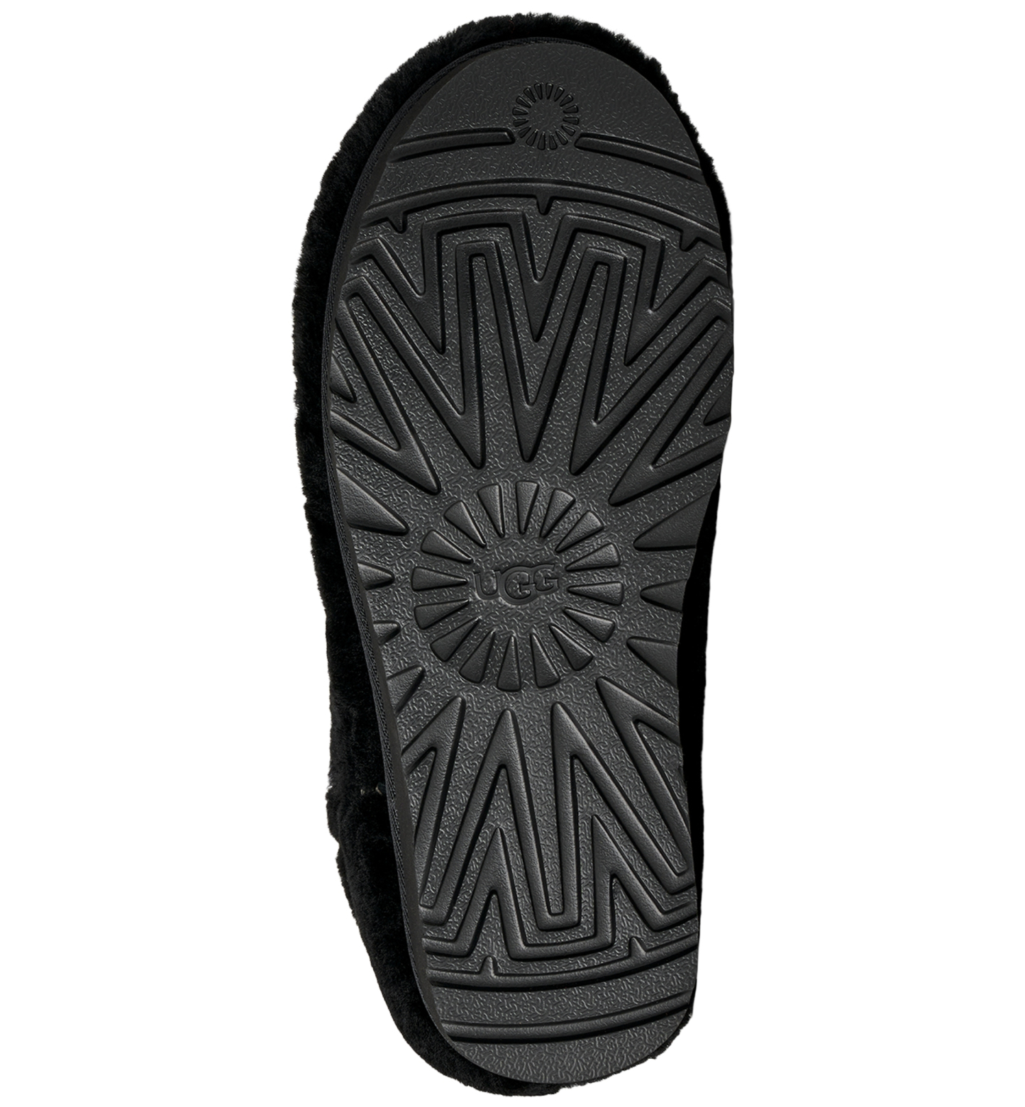UGG® Women's Classic Ultra Mini Fluffed Round Toe Booties - Black