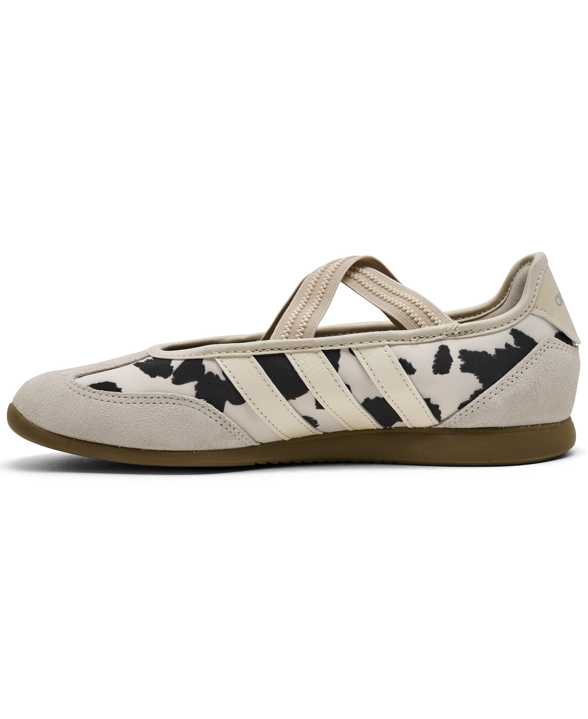 adidas Women's Barreda Mary Jane Cow Print Sneakers from Finish Line - White, Crystal Linen