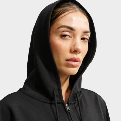 Women's Nithtke Studio Fleece Sport Dri-FIT Full-Zip Hoodie - Black/White