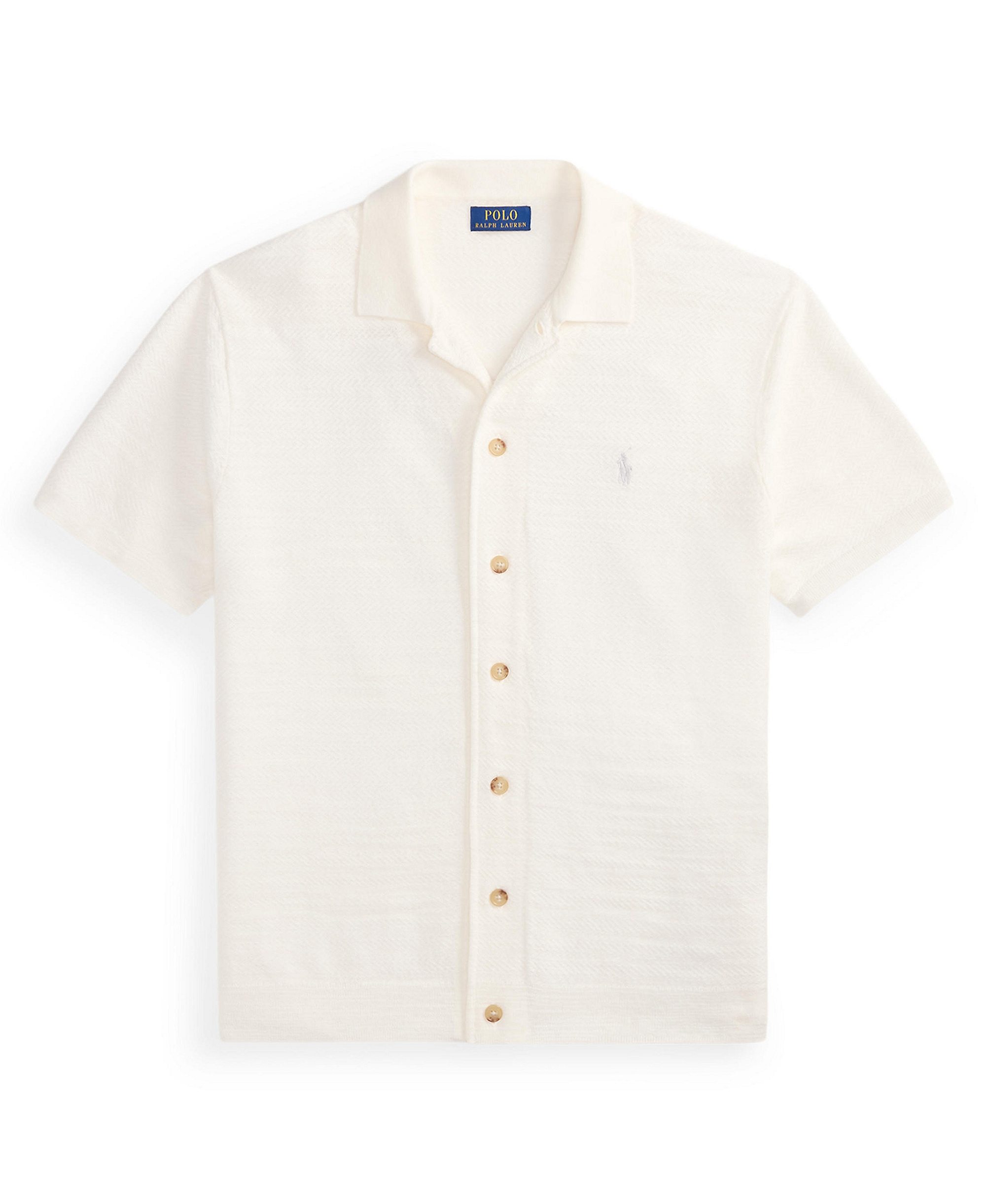 Polo Ralph Lauren Men's Cotton-Linen Cardigan Shirt - Deckwash White