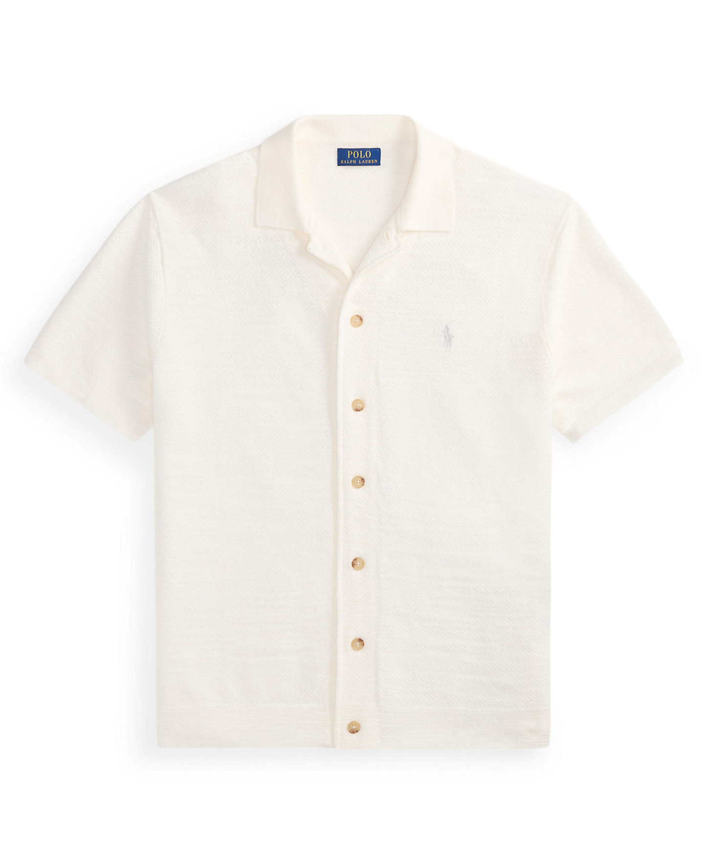 Polo Ralph Lauren Men's Cotton-Linen Cardigan Shirt - Deckwash White