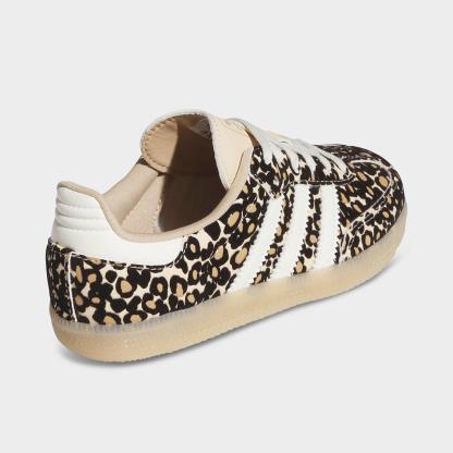 Little Kids' adidas Originals Samba OG Casual Shoes - Sand Strata/Ivory - Back view