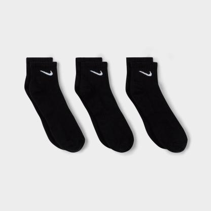 Nike Everyday Cushioned Training Ankle Socks (3-Pack) - Black/White