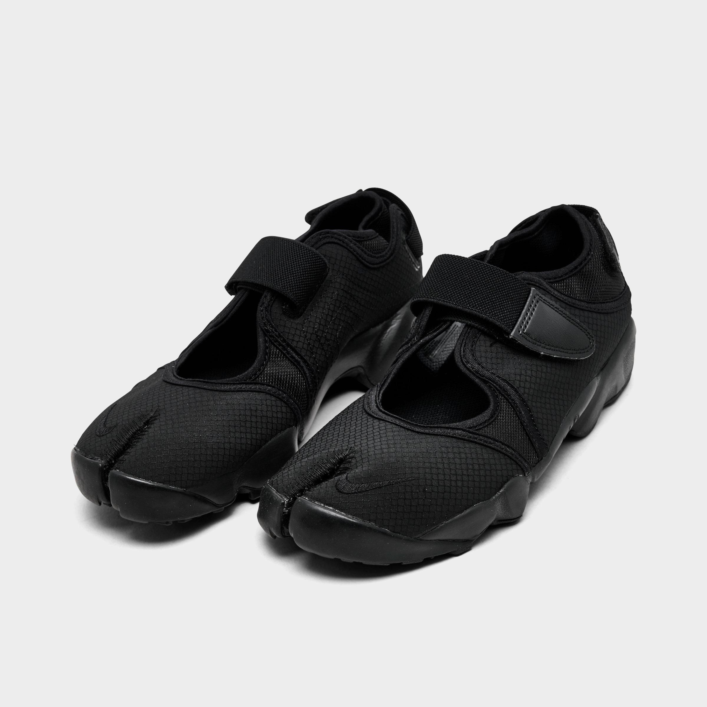 Women's Nithtke Air Rift Breathe Casual Shoes - Black/Black/White - Both shoes facing left