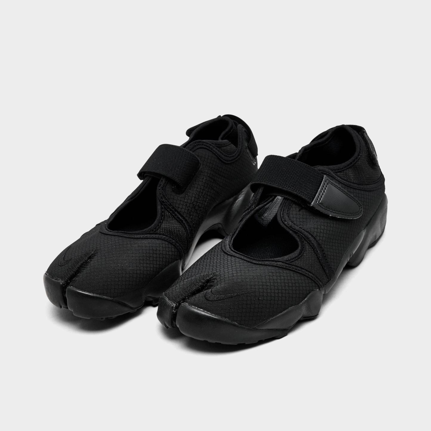 Women's Nithtke Air Rift Breathe Casual Shoes - Black/Black/White - Both shoes facing left