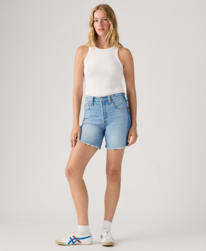 Levi's Women's 501® Mid-Thigh High-Rise Straight-Fit Denim Shorts - So So No No