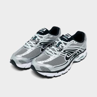 Men's Nithtke Air Max Moto 2K Casual Shoes - Off White/Metallic Silver/Hyper Turquoise/Black - Both shoes facing left